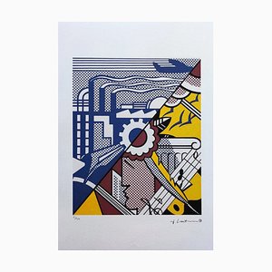 Roy Lichtenstein, Industry and the Arts (II), años 80, litografía de edición limitada
