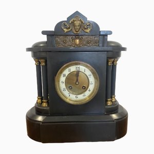 Reloj de manto victoriano antiguo de mármol, 1860