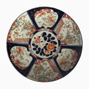 Grande Assiette Imari Antique Peinte à la Main, Japon, 1900