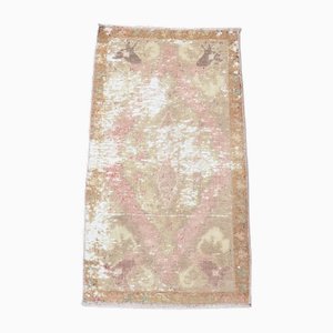 Faded Wool Hand Knotted Wool Mini Rug
