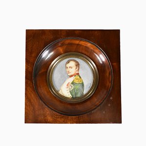 Signiertes Miniaturporträt von Napoleon von Prévost