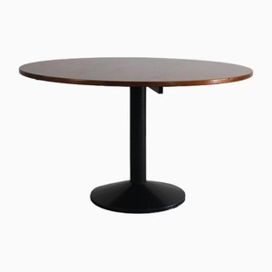 Runder TL30 Tisch aus Metall & Holz von Franco Albini für Poggi, Italien, 1950er