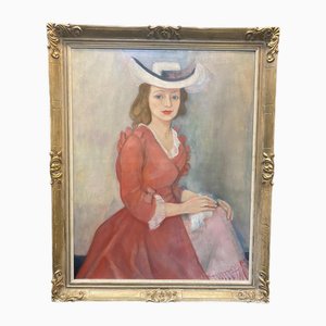 Ilse Voigt, Portrait de Dame, 1943, Huile sur Toile