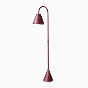 Spanische Mid-Century Leder Stehlampe von Valenti, 1970er