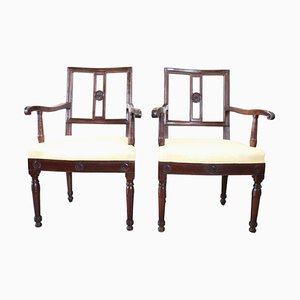 Set of 18th Century Armchairs in Walnut
