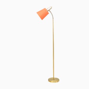 Moderne Stehlampe mit goldenem Fuß, 1960er