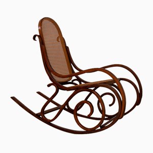 Rocking Chair en Bois Courbé Marron, 1950s