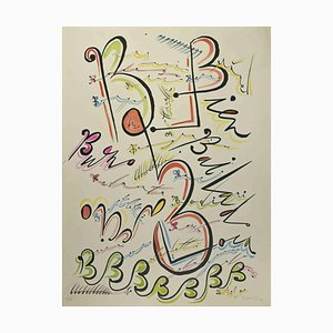 Rafael Alberti, Letter B, Lithograph, 1972