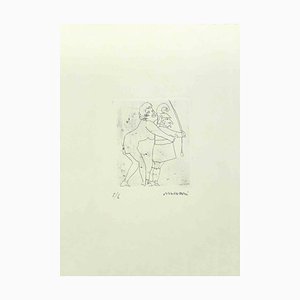 Mino Maccari, Verführung, Radierung, Mitte 20. Jh.
