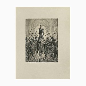 Wladyslaw Jahl, Don Quijote, grabado, 1951