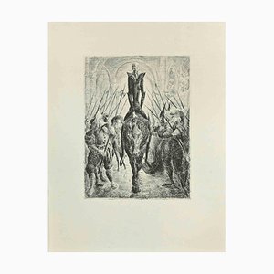 Wladyslaw Jahl, Don Quixote, Etching, 1951