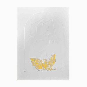 Leo Guida, hojas amarillas, serigrafía, años 70