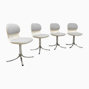 Vintage Space Age Dining Office Chairs from Giroflex, 1970s, Set of 4