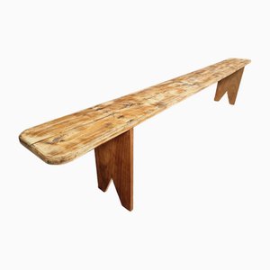 Banco de mesa de madera de pino