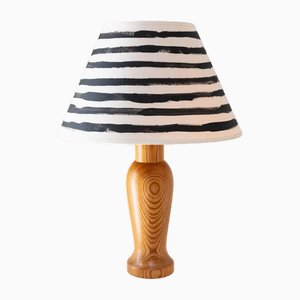 Mid-Century Domus Wooden Table Lamp with Lampshade, 1960s