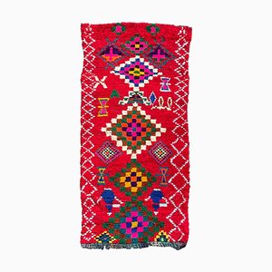 Vintage Moroccan Red Boucheruite Berber Rug, 1990s