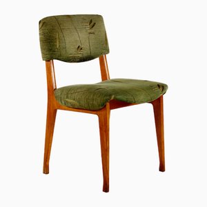 Ico & Luisa Parisi zugeschriebene italienische Esszimmerstühle aus grünem Stoff für Mim, 1960er, 6 . Set