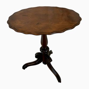 Victorian Figured Mahogany Lamp Table, 1860s