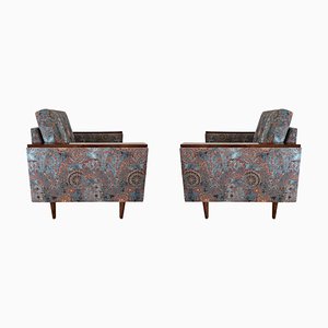Mid-Century Geometric Armchairs with Ethnic Pattern, Europe, 1974, Set of 2