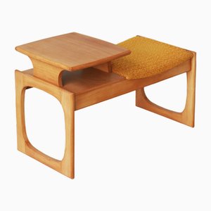 Bench with Yellow-Orange Buckle Seat, 1970s
