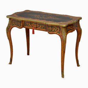 19th Century English Inlaid Side Table in Walnut, 1870s