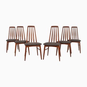 Eva Dining Chairs by Niels Koefoed for Koefoeds Møbelfabrik, 1960s, Set of 6