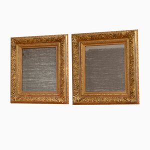 Antique Gilded Wall Mirrors, 1870s, Set of 2