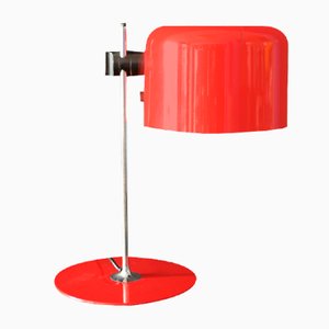 Rote Coupé Tischlampe von Joe Colombo für O-Luce, 1967