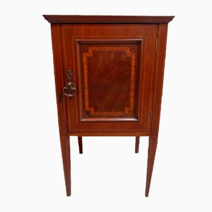 Mueble antiguo de caoba con una puerta, década de 1890