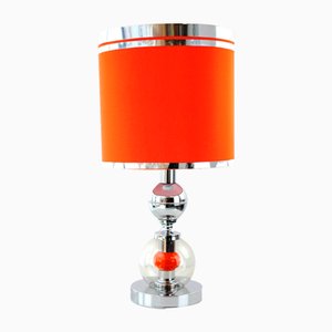 Chrome and Glass Table Lamp, 1970s