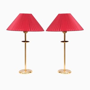 Lampes de Bureau Vintage en Laiton, 1970s, Set de 2