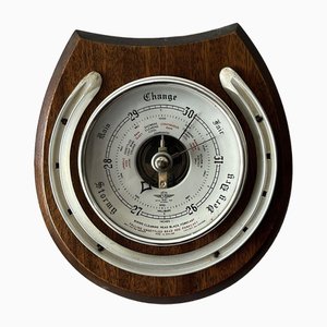 Barómetro marrón eduardiano vintage
