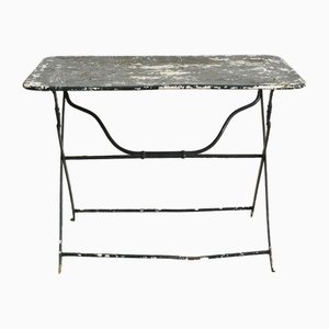 Antique French Folding Cafe Table, 1920s
