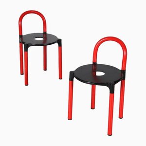 Plastic Stools by Anna Castelli Ferrieri for Kartell, Italy, 1970s, Set of 2