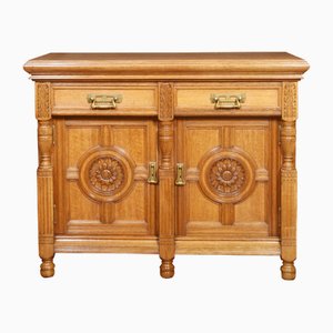 2-türiges Sideboard aus geschnitzter Eiche