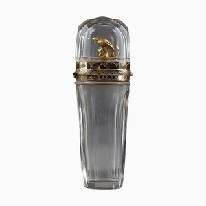 Frasco de perfume de oro y cristal tallado, década de 1780