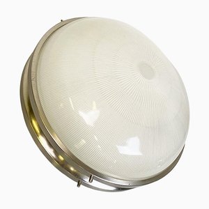 Mid-Century Italian Brass and Glass Sigma Lamp attributed to Sergio Mazza for Artemide, 1960s