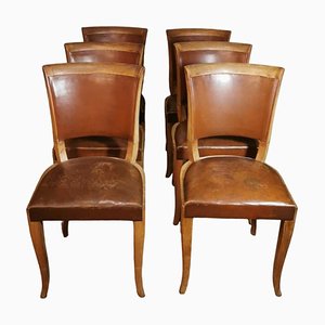 Art Deco French Chairs, 1935, Set of 6