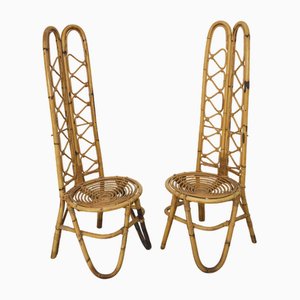 Bambus Stühle, Italien, 1960er, 2er Set