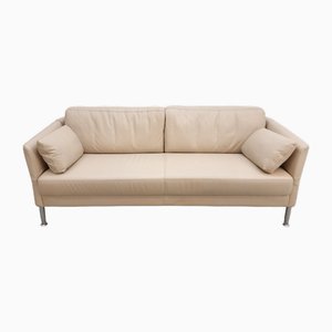 Intertime Nimbus Real Leather Two-Seater Sofa in the Color Beige from de Sede