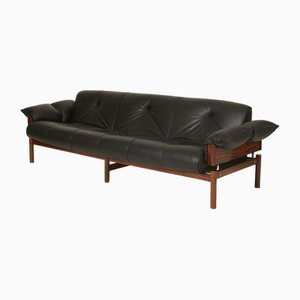 Mp-13 Leather Sofa attributed to Percival Lafer
