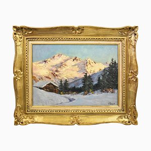 Lucien Quenard, Paisaje de montaña, 1940, óleo sobre lienzo, enmarcado