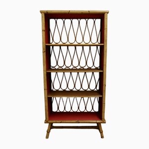 Bamboo Bookcase Room Divider, 1960s