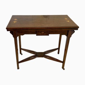 Edwardian Rosewood Inlaid Freestanding Side Table, 1900s
