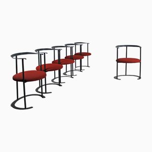 Red Catilina Chairs by Luigi Caccia Domini for Azucena, Italy, 1958, Set of 6