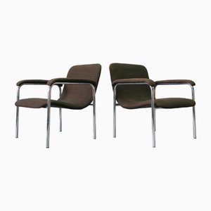 Mid-Century Easy Chairs in Tubular Steel from Thonet, 1970s, Set of 2