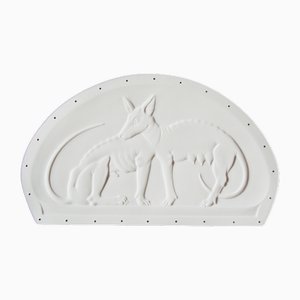 Lithophane and Bone Porcelain Negative Relief of Rome Wolves by Ilona Romule