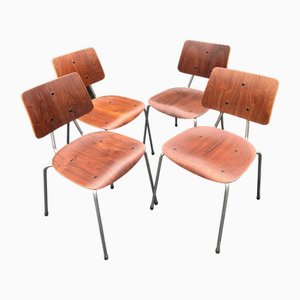Modern Style Chairs in Teak, 1960s, Set of 4