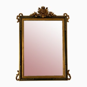 Louis XV Style Beveled Mirror in Polychromed Wood, 1900s