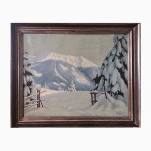 Charly Peklo, Before Winter Storm, años 20, óleo sobre lienzo